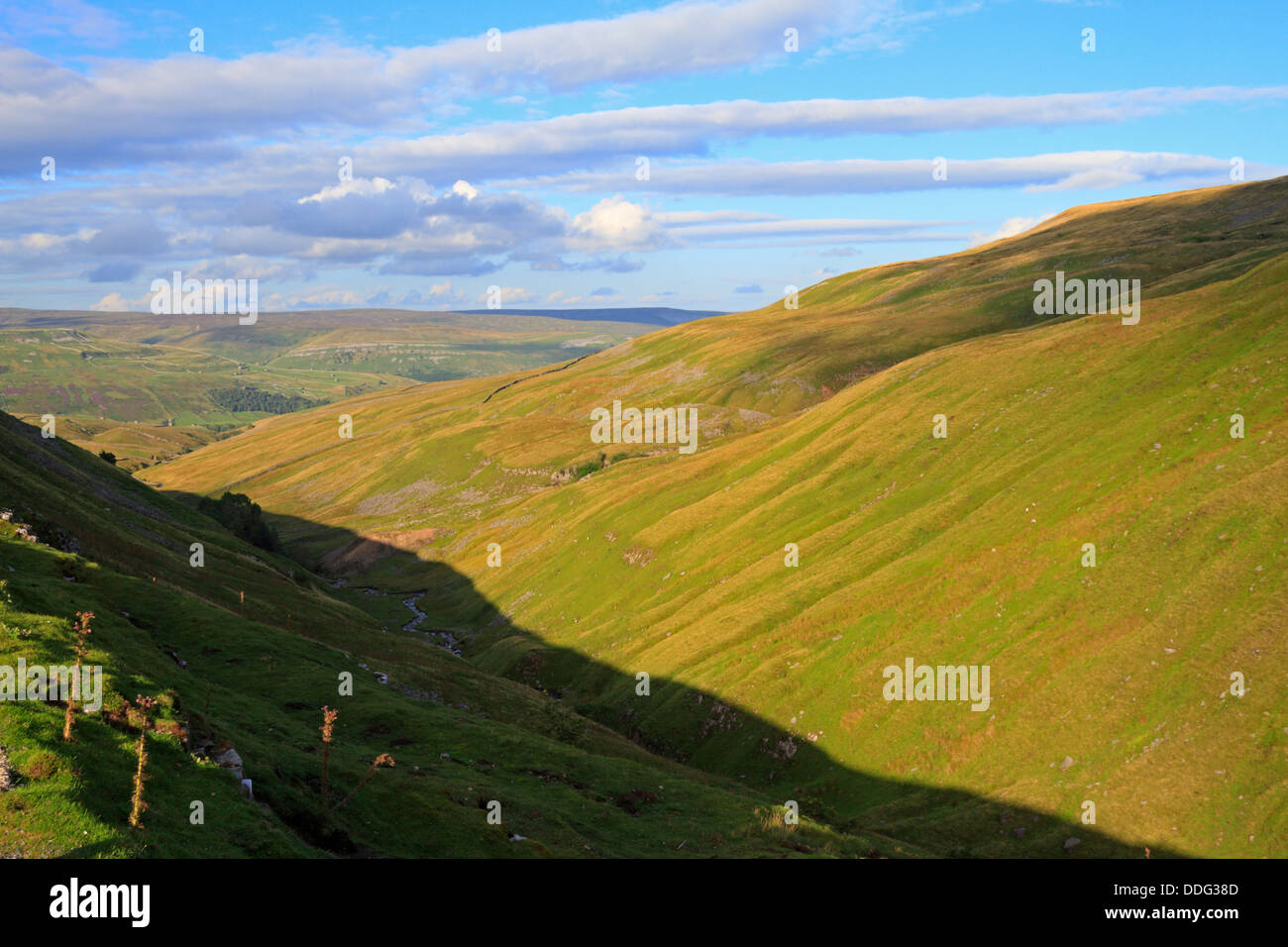 Buttertubs pass looking down Cliff Beck towards Thwaite in Swaledale