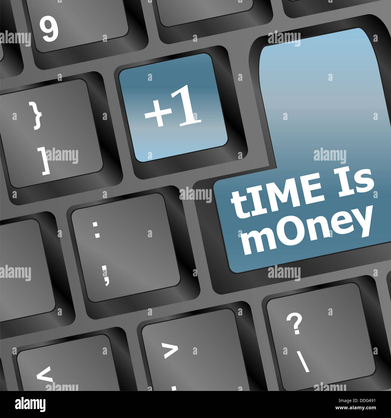 Time is money keys showing hours, business concept Stock Photo Alamy
