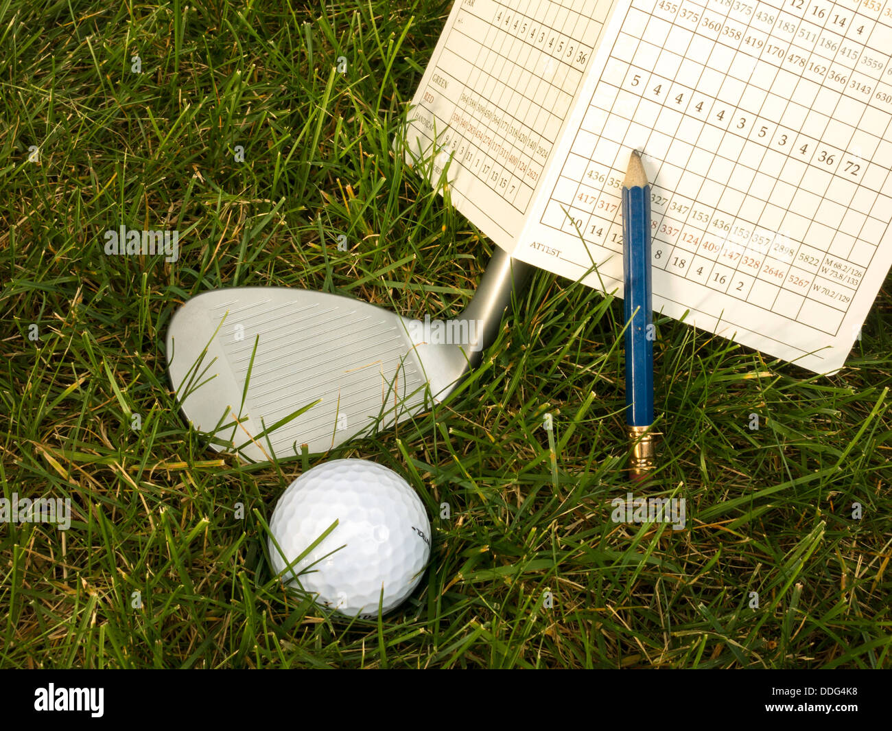 Golf Equipment and Scorecard, USA Stock Photo Alamy