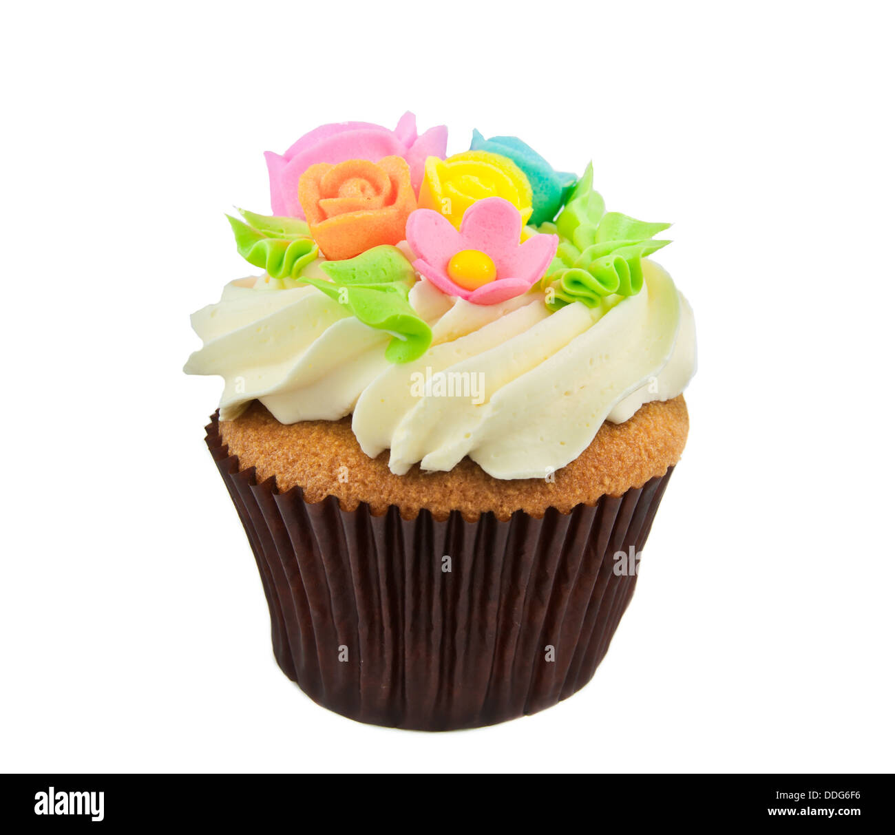 A cup cake isolated on white background Stock Photo