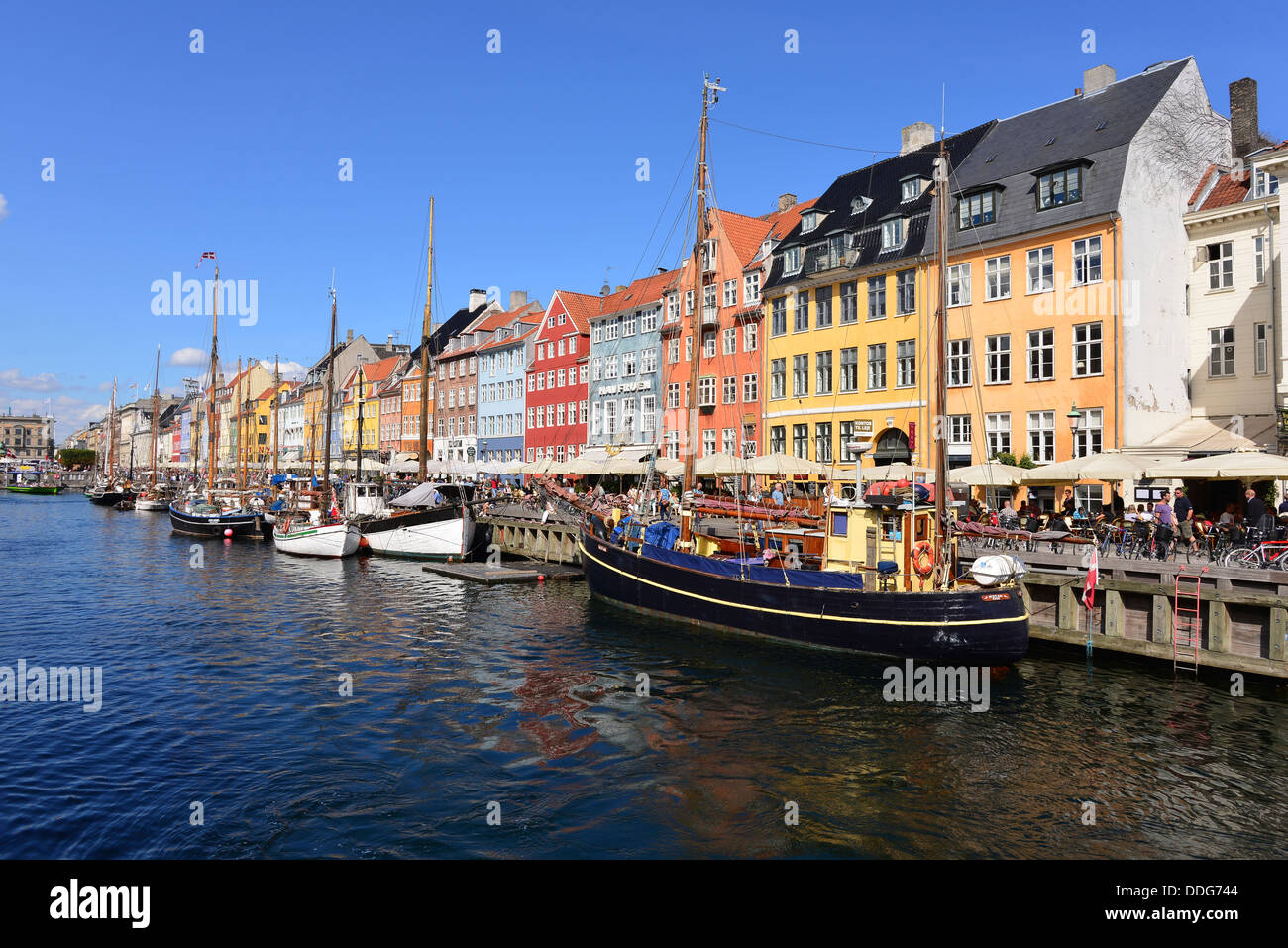 Nyhavn Copenhagen on a summer's day Stock Photo