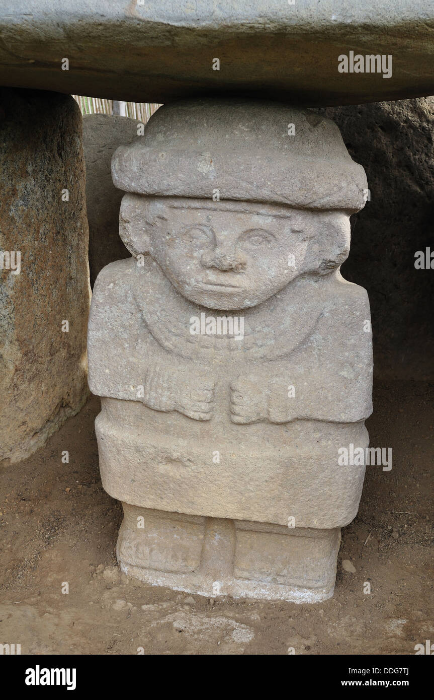 Templete - Alto de las Piedras in ISNOS - Archaeological Park of SAN AGUSTIN . Department of Huila.COLOMBIA Stock Photo