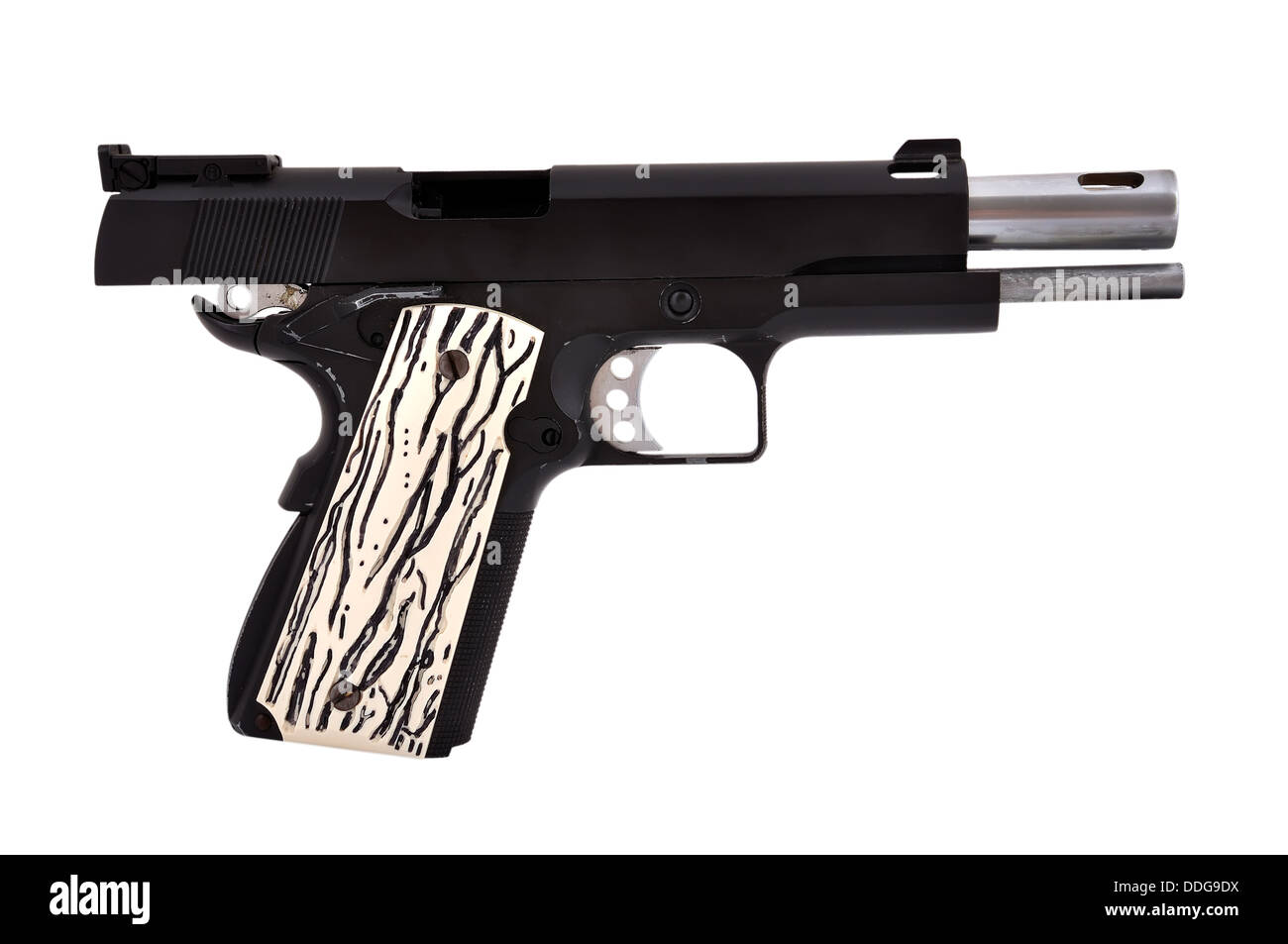 Silver handgun Cut Out Stock Images & Pictures - Alamy