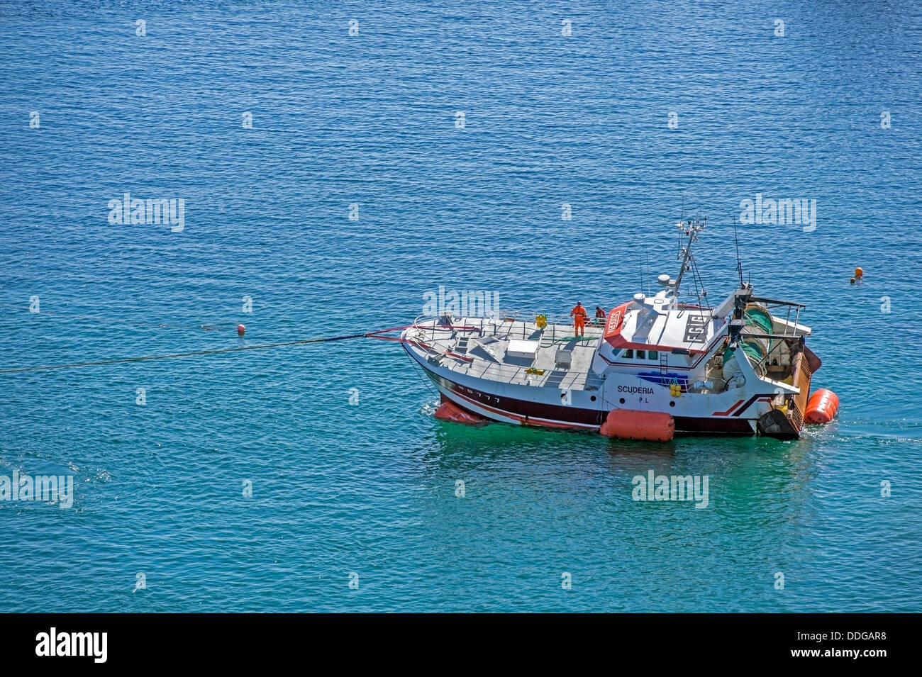 Lankidden Cove, Cornwall, UK. 2nd Sep, 2013. The French trawler ...