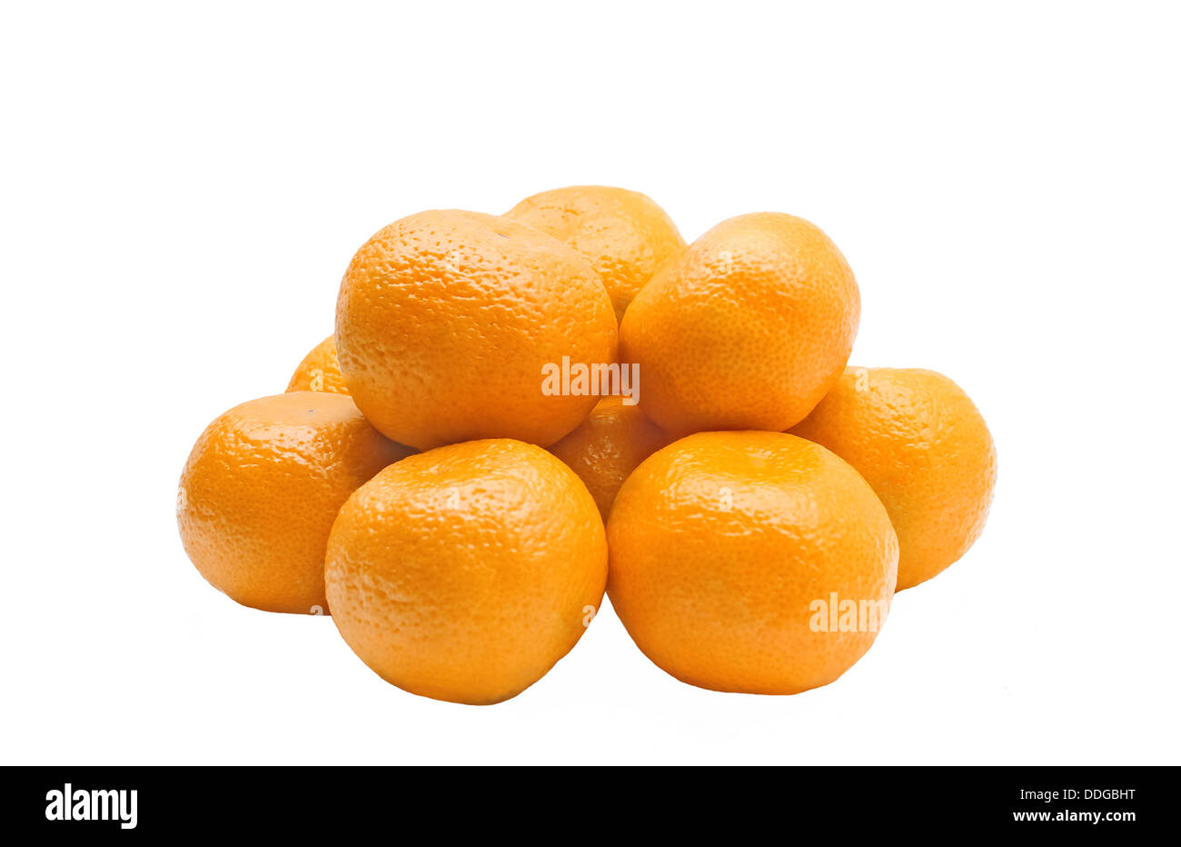 Several whole tangerine on a white background Stock Photo Alamy
