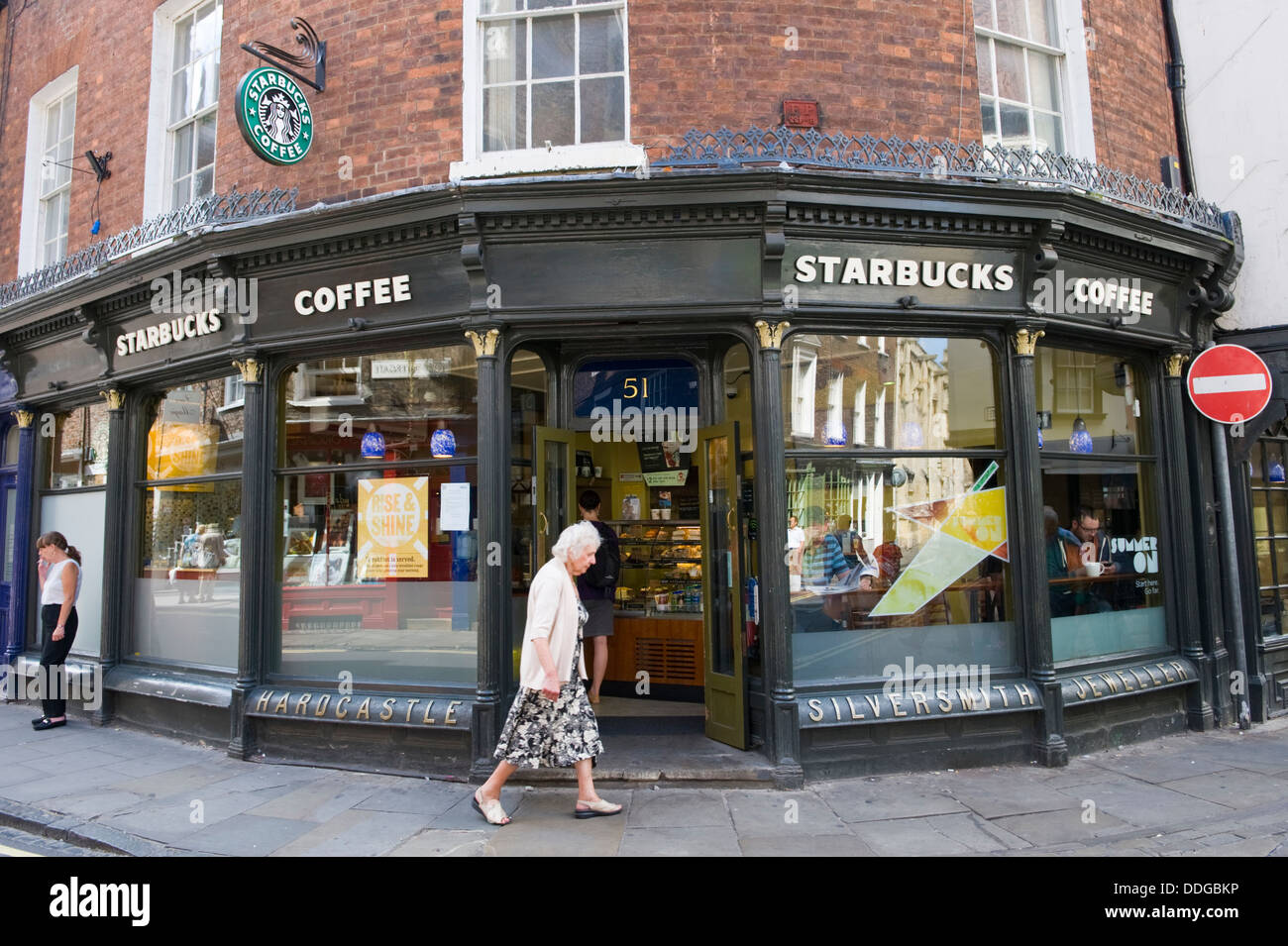 STARBUCKS coffee shop in the city centre of York North Yorkshire