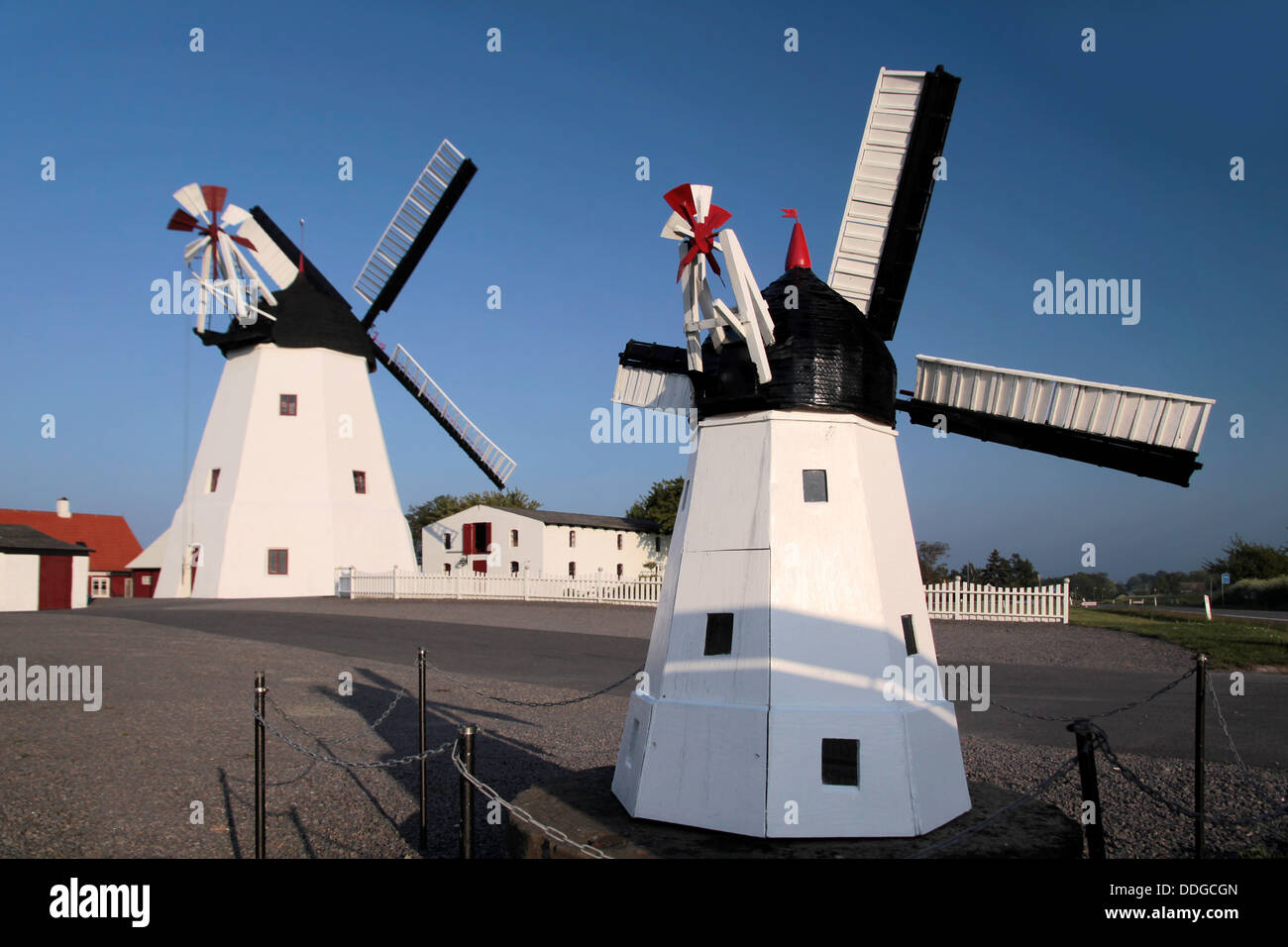 Windmill and model of a windmill on Bornholm, Denmark Stock Photo - Alamy
