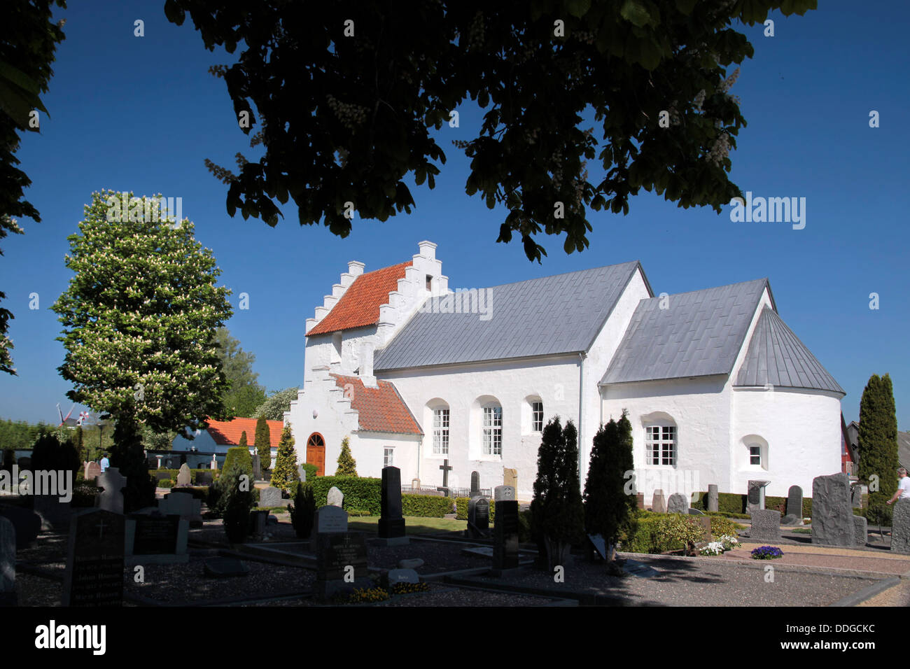 St. Peders Kirke, historic church on Bornholm, Denmark Stock Photo