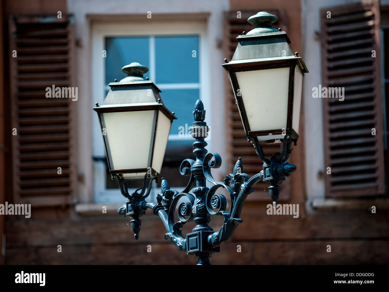 Street lamp in Saverne, Alsace, France Stock Photo - Alamy