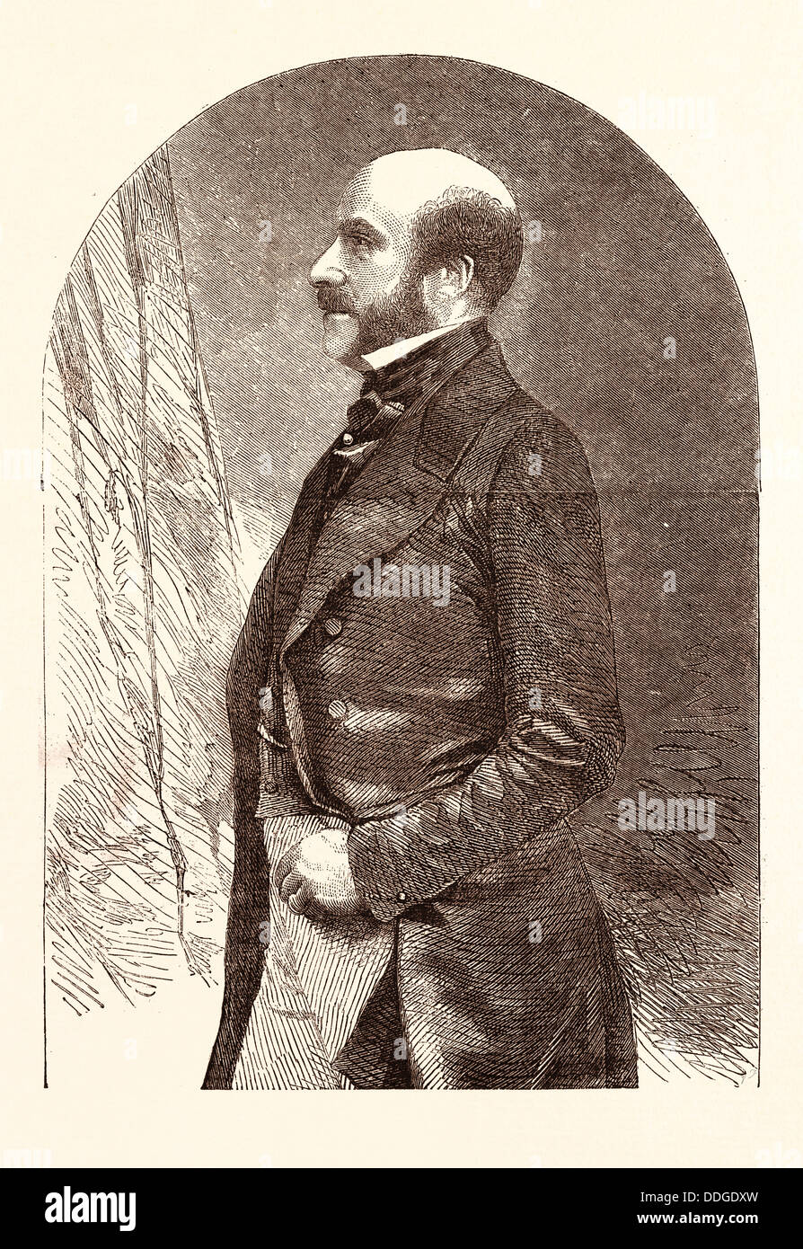 HIS EXCELLENCY COUNT DE MORNY, FRENCH AMBASSADOR EXTRAORDINARY AT THE RUSSIAN CORONATION. Charles Auguste Louis Joseph Demorny Stock Photo