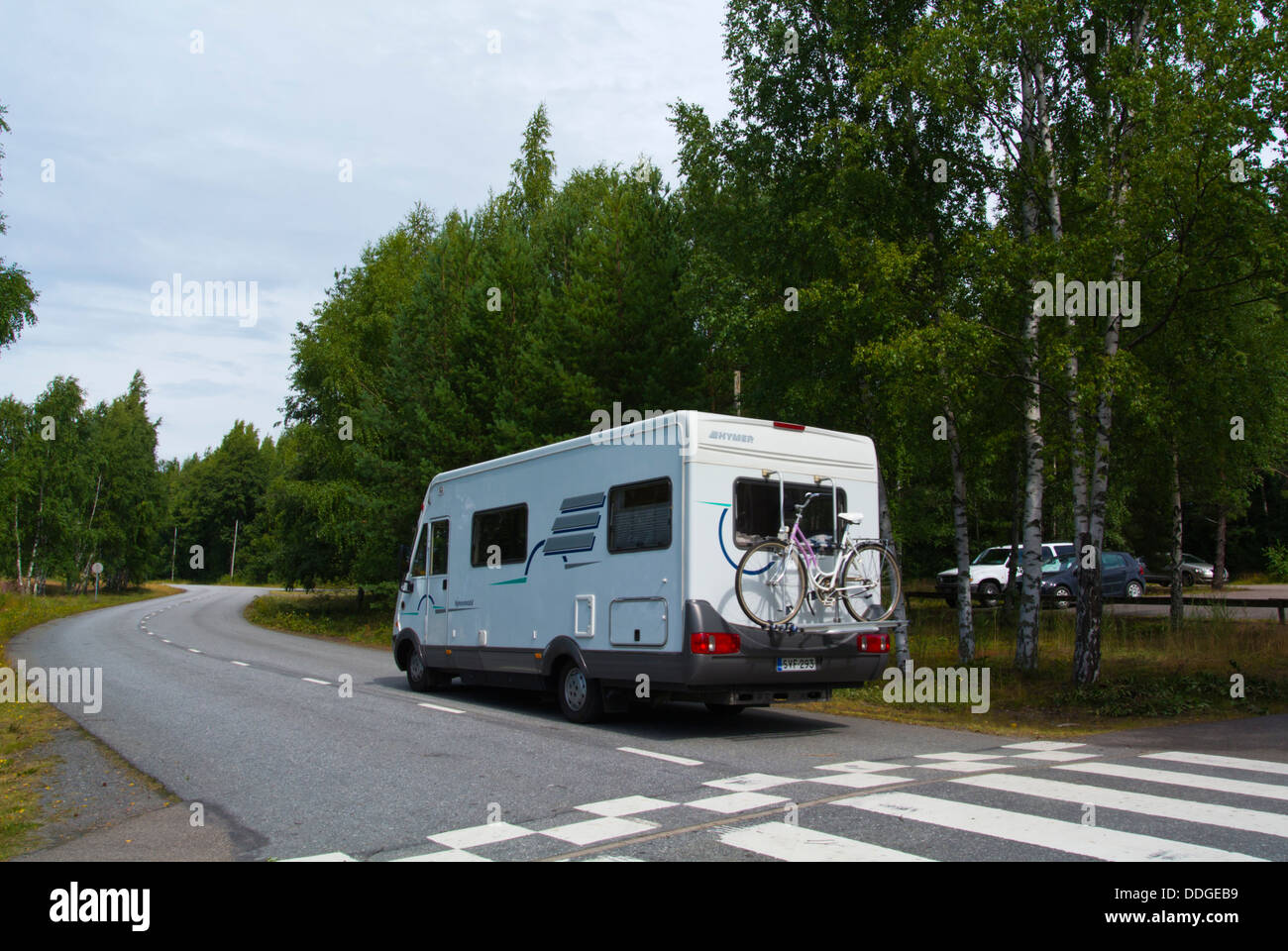 campervan motorhome in Yyteri district Pori Finland northern Europe Stock Photo