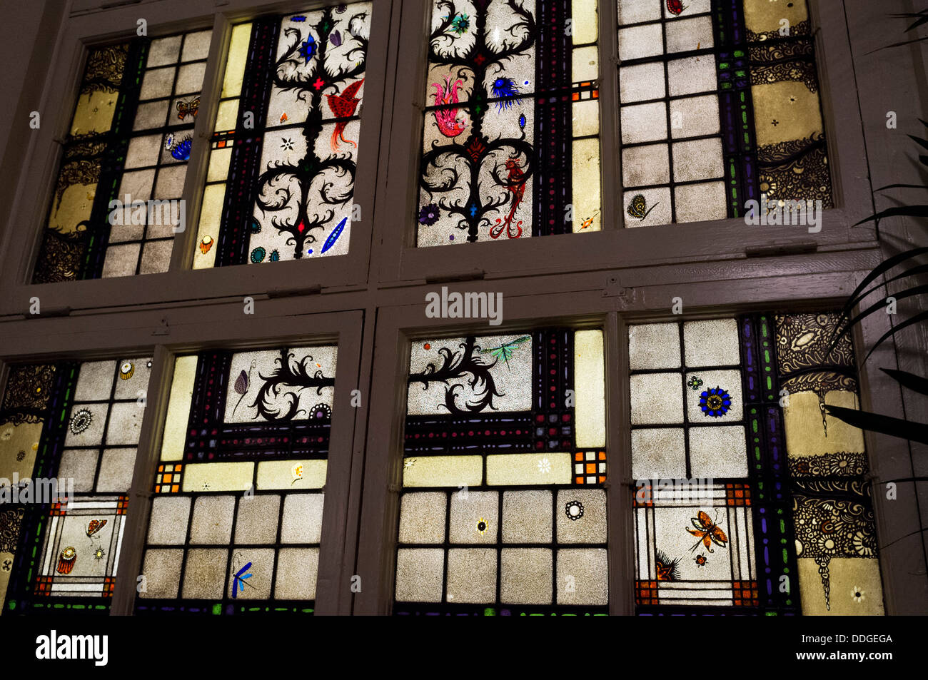 Bewleys cafe stained glass windows by the Irish stained glass artist