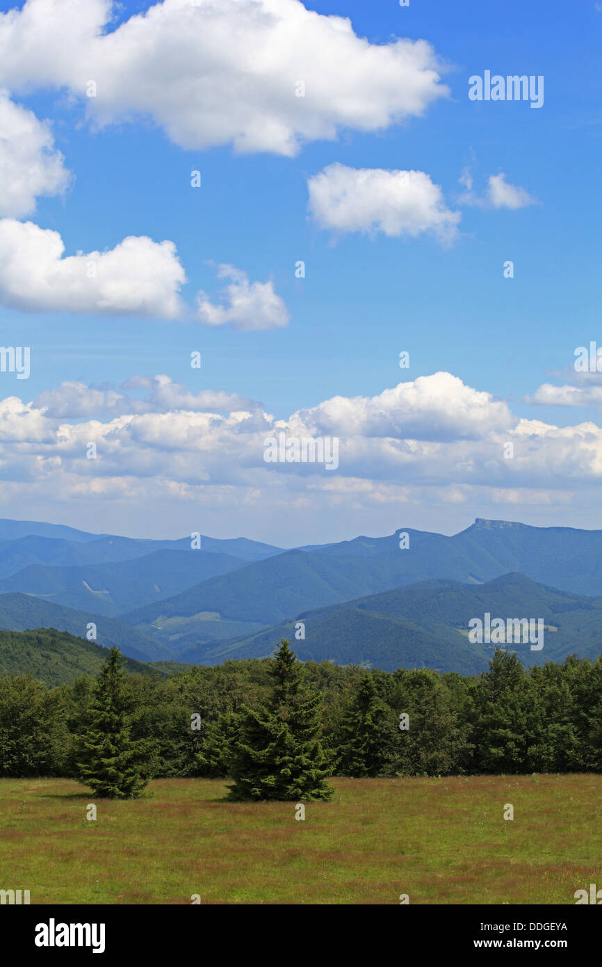 View of mountain Klak in Mala Fatra mountains from Strazov, Strazovske vrchy, Slovakia. Stock Photo