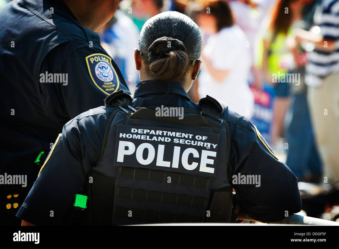 Homeland Security On Guard Stock Photo