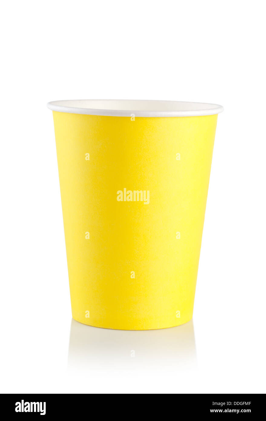 Yellow disposable cup Stock Photo Alamy