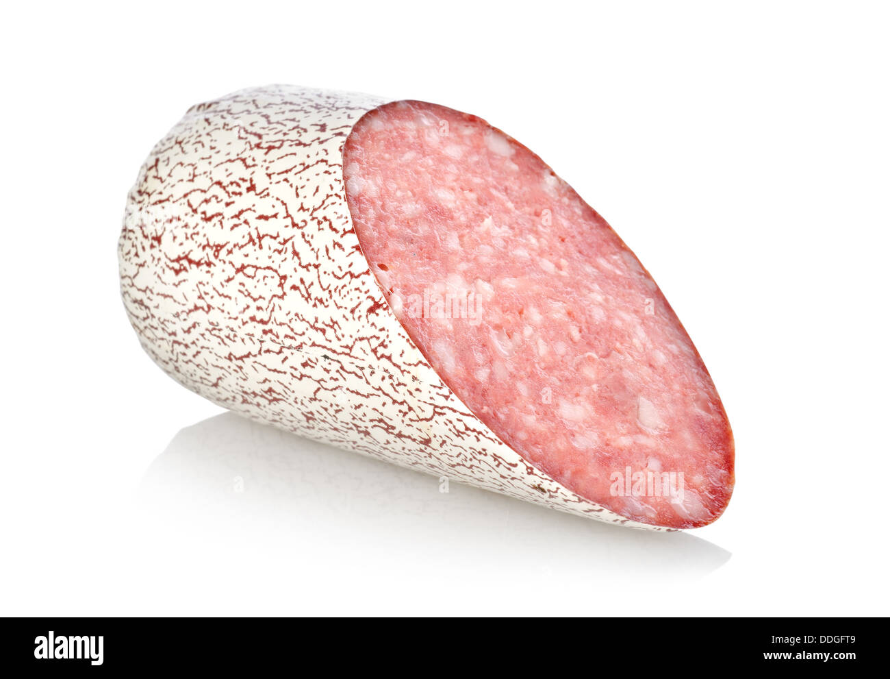 Smoked sausage isolated Stock Photo - Alamy