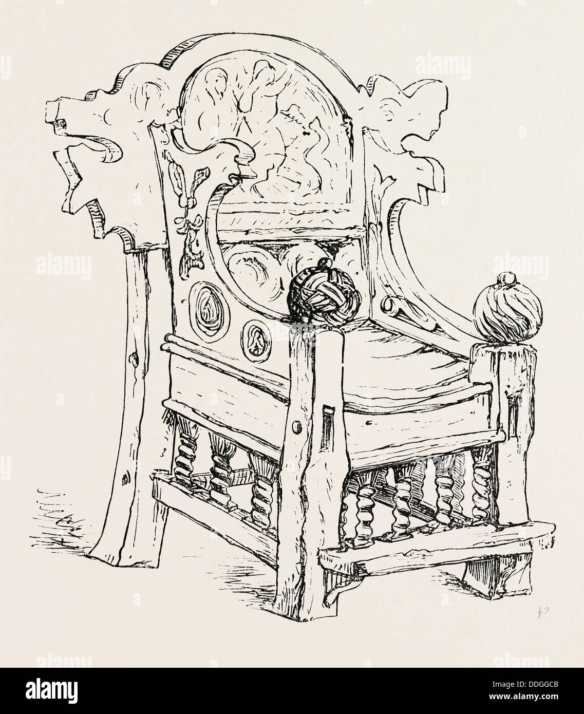 AN OLD CHAIR IN HITTERDAL CHURCH Stock Photo Alamy