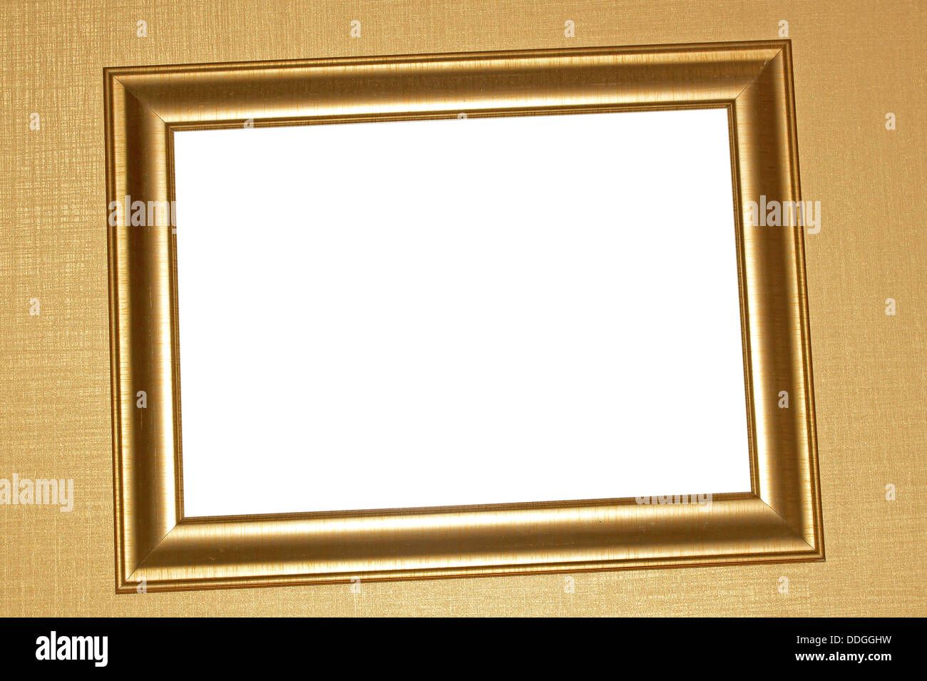 Antique gold frame hanging wall decor wallpaper Stock Photo Alamy