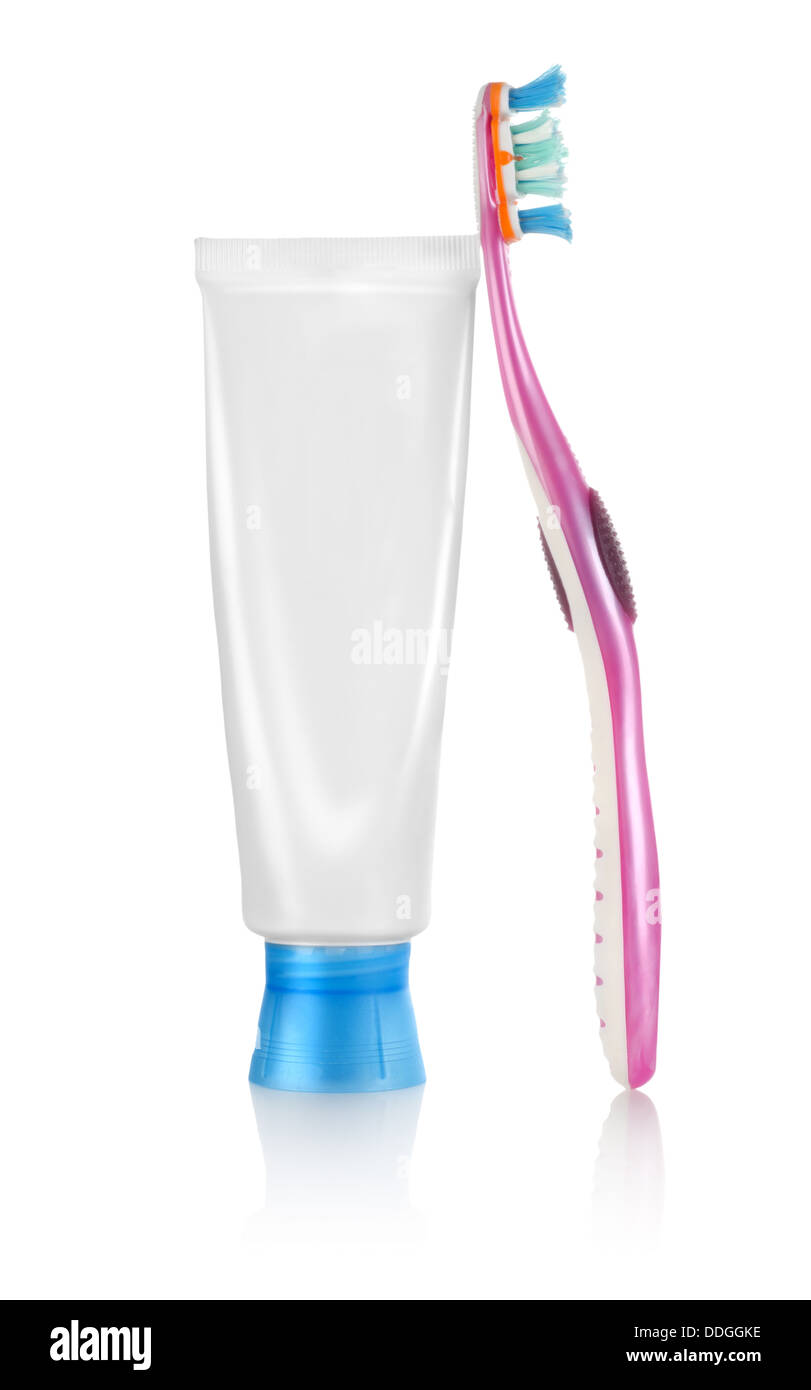 Toothpaste and toothbrush Stock Photo Alamy