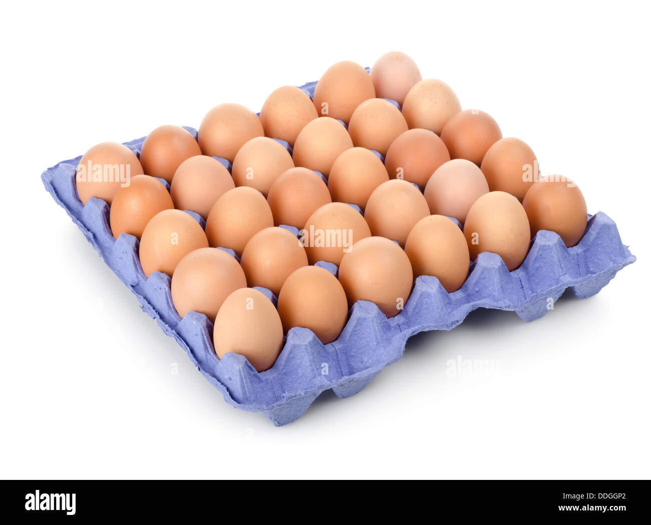 Eggs in a carton isolated Stock Photo Alamy