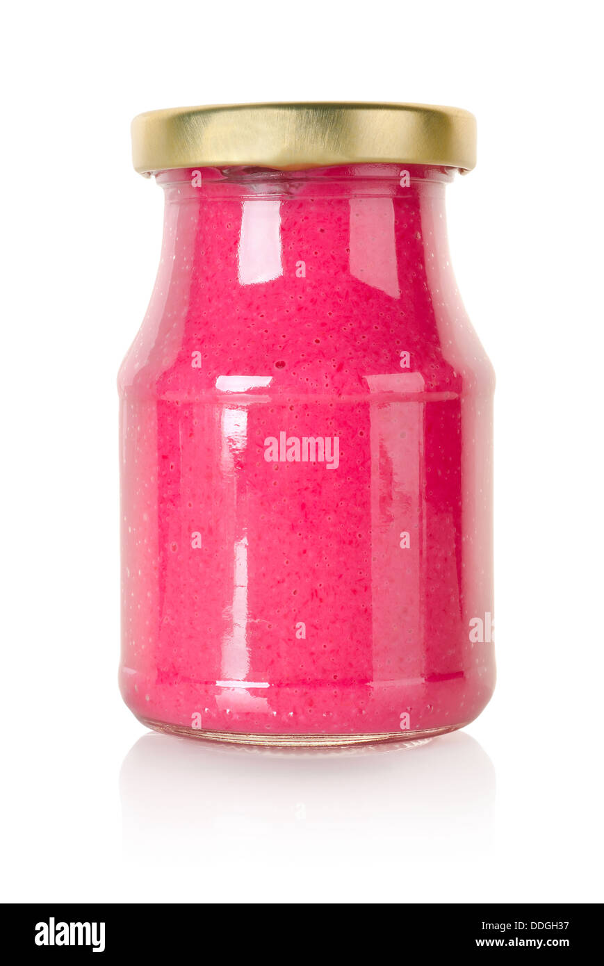 Horseradish in transparent glass jar Stock Photo Alamy