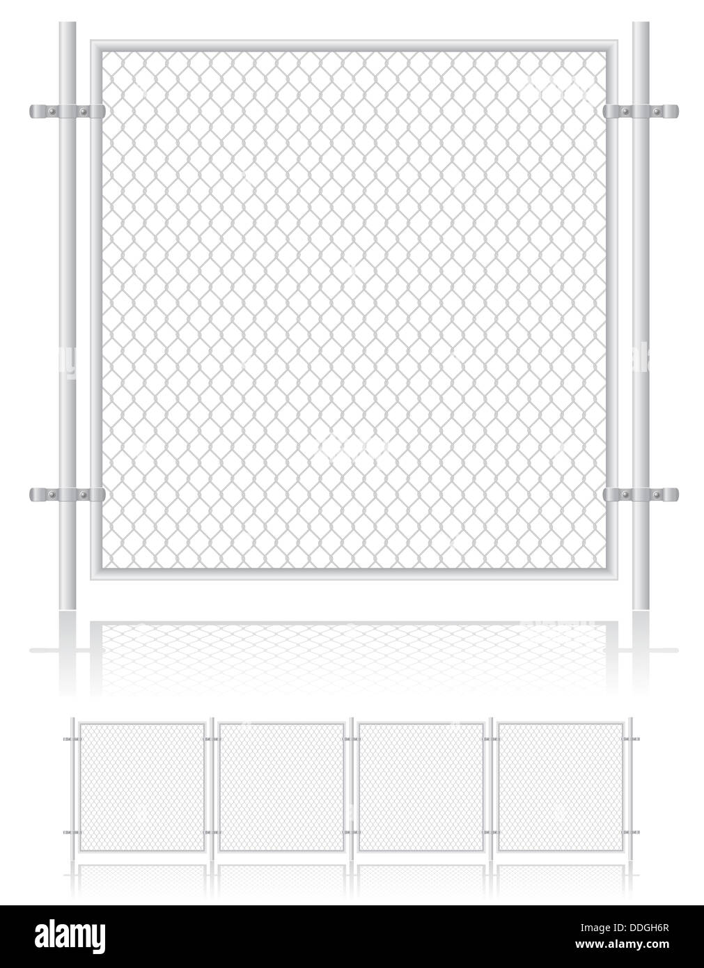 fence made of wire mesh illustration isolated on white background Stock ...