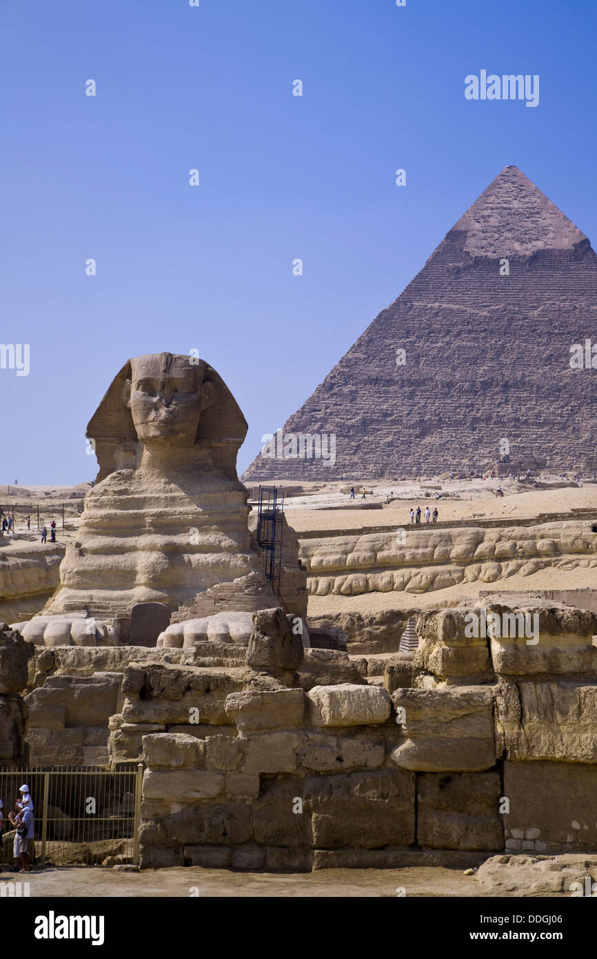The Sphinx is a massive limestone carving created more than 4000 years