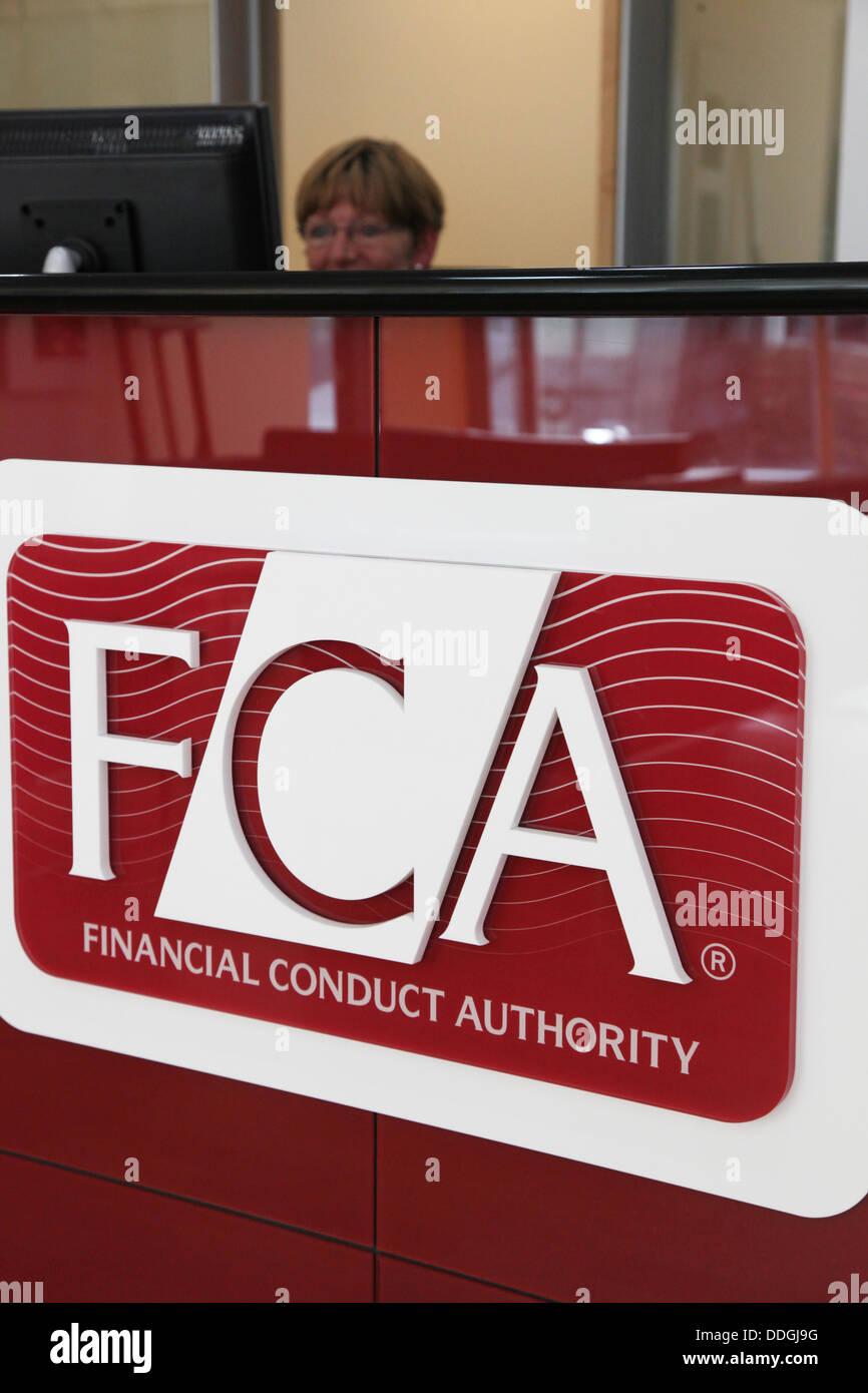 Offices of the FCA, Financial Conduct Authority at Canary Wharf, London (formerly FSA). Stock Photo