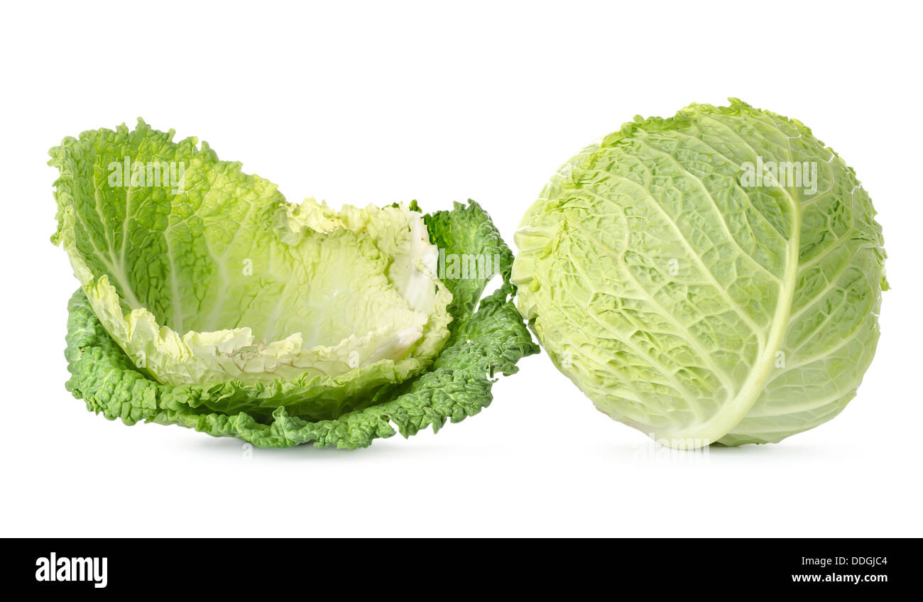 Cabbage leaves and cabbage Stock Photo Alamy