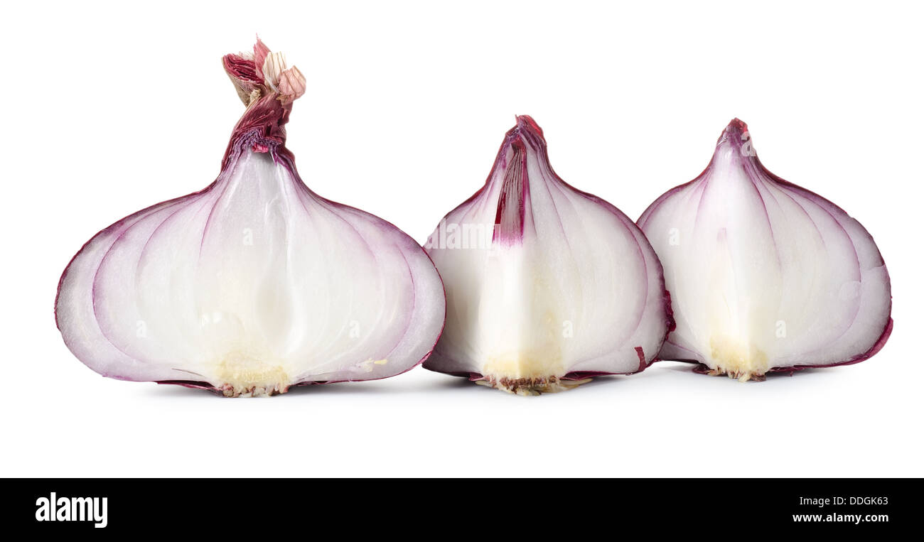 Sliced red onions Stock Photo