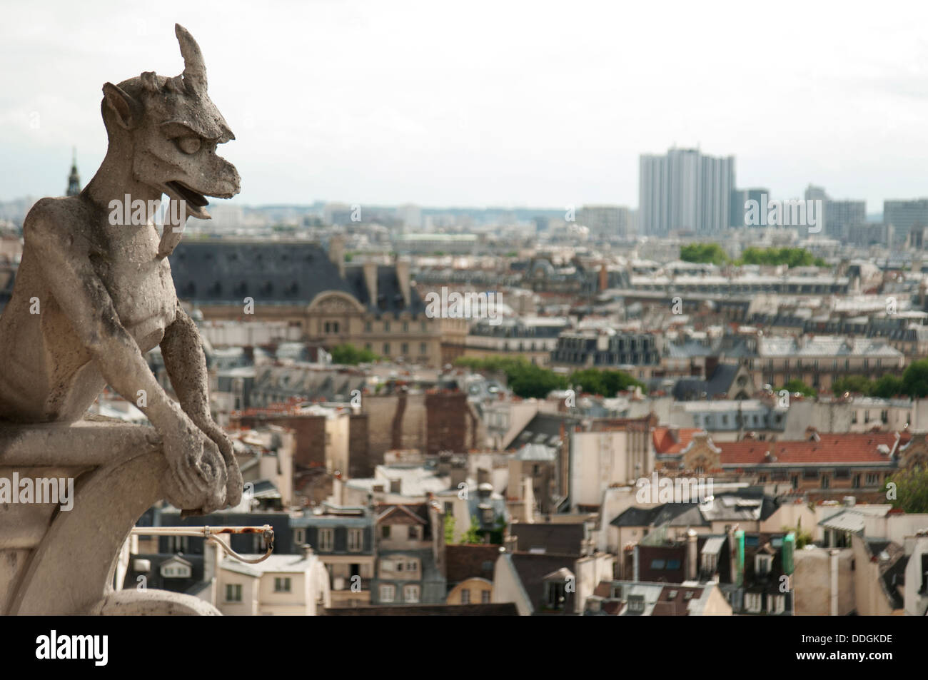 One of NotreDame's well known gargoyle statues Stock Photo Alamy