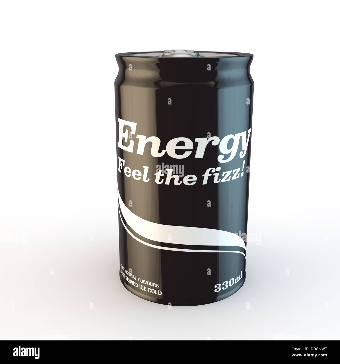 black can of fizzy soda isolated on a white background Stock Photo - Alamy