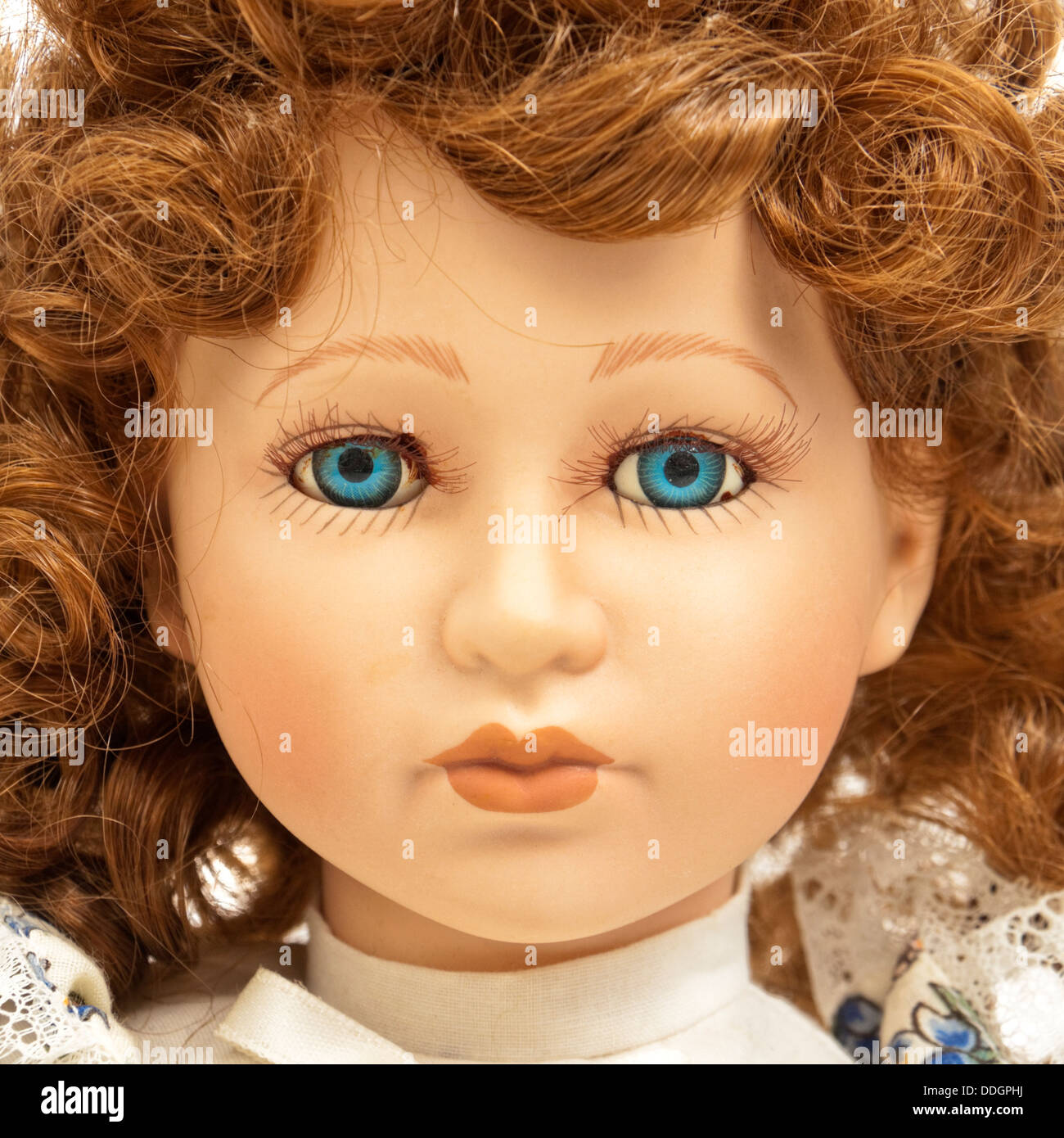 Collectable porcelain doll Stock Photo