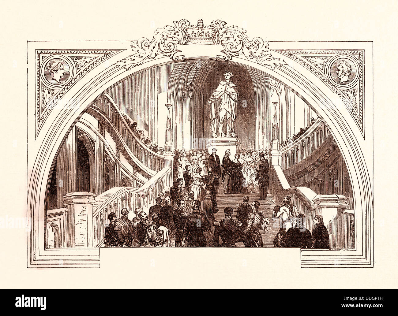 RECEPTION OF LOUIS PHILIPPE AT WINDSOR CASTLE, OCTOBER 1844. UK, britain, british, europe, united kingdom, great britain, europe Stock Photo