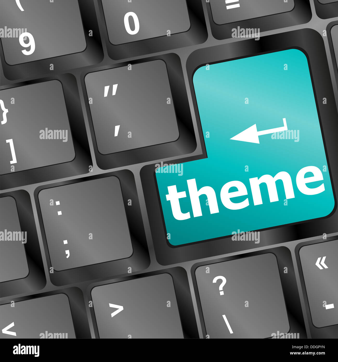 theme button on computer keyboard Stock Photo - Alamy