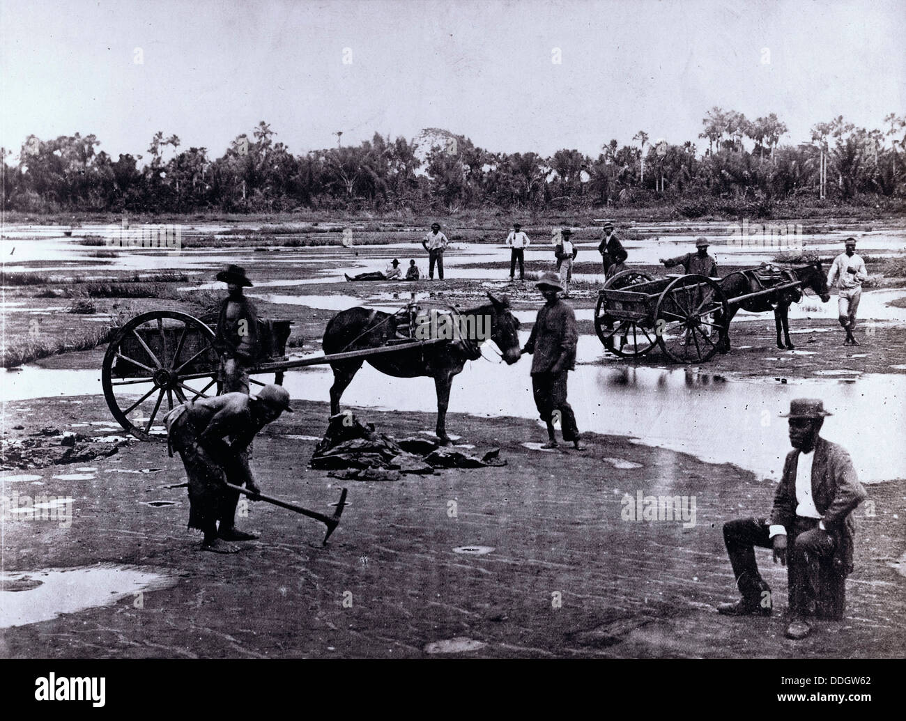 Asphalt Lake, Trinidad, ca 1910 Stock Photo