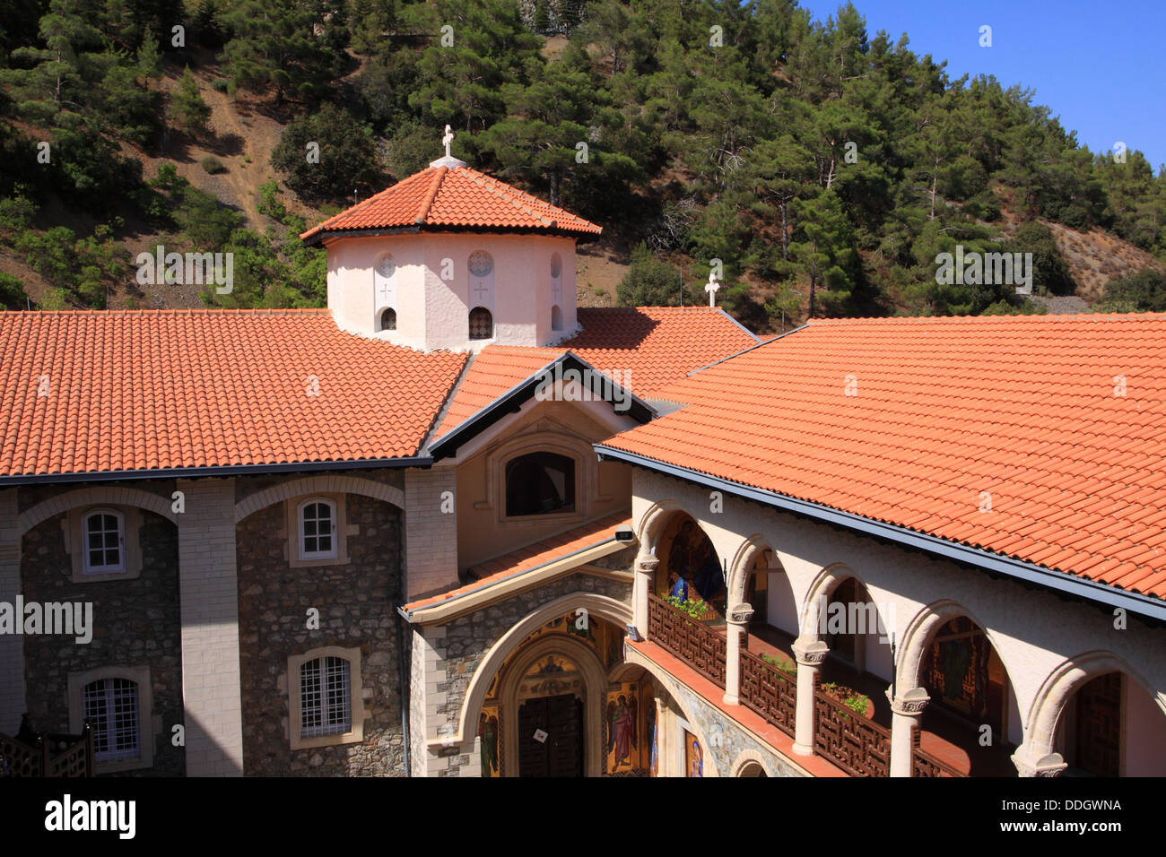 Kykkos Monastery, Troodos mountains, Cyprus, Europe Stock Photo