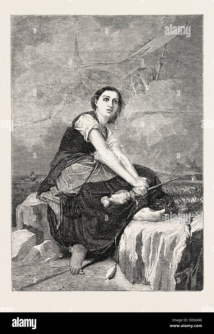 JOAN OF ARC BY M. BENOUVILLE, 1859 Stock Photo