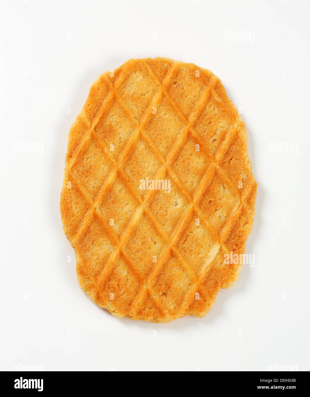 Thin waffle crisp - studio shot Stock Photo