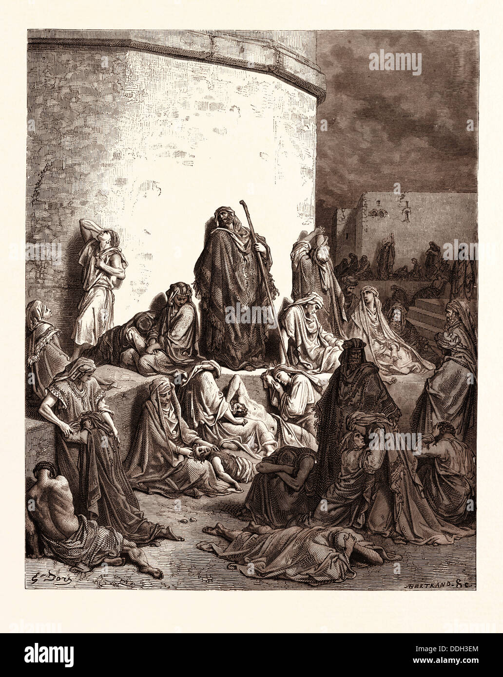 The People Mourning Over Jerusalem By Gustave DorÉ Dore 1832 1883