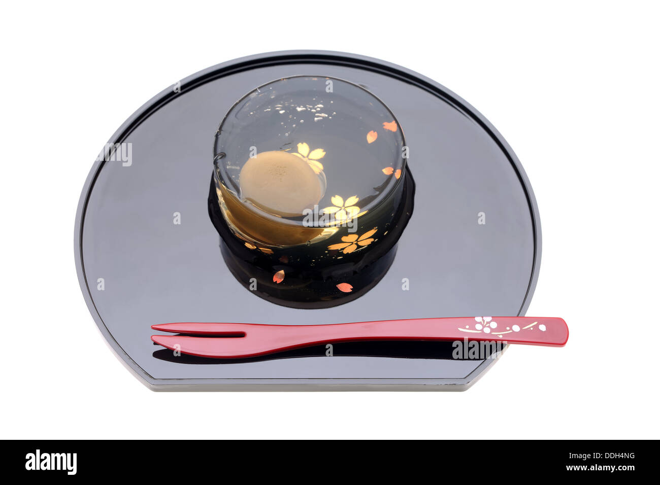 Japanese sweet jelly on plate. wagashi Stock Photo Alamy