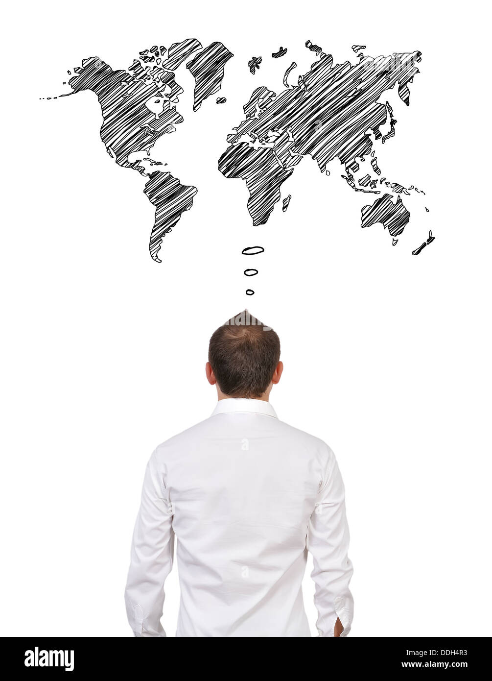 men and map Stock Photo - Alamy