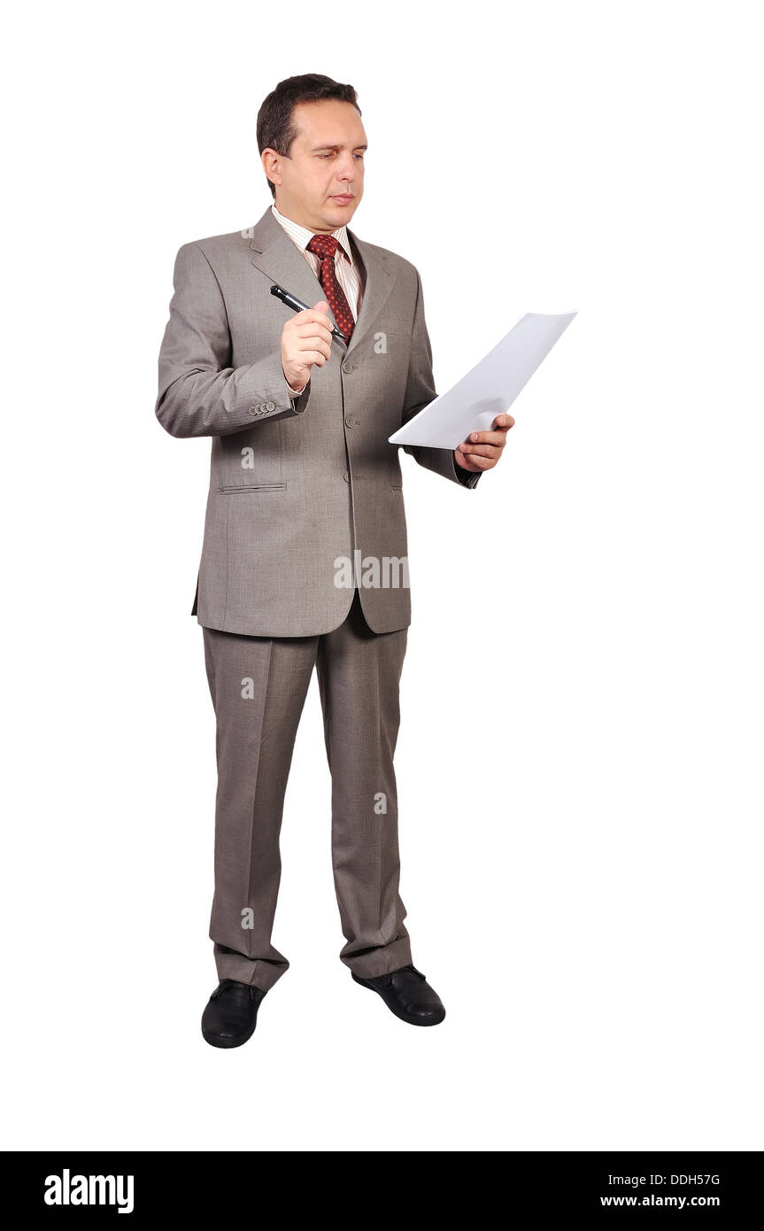 Pen man suit Cut Out Stock Images & Pictures - Alamy