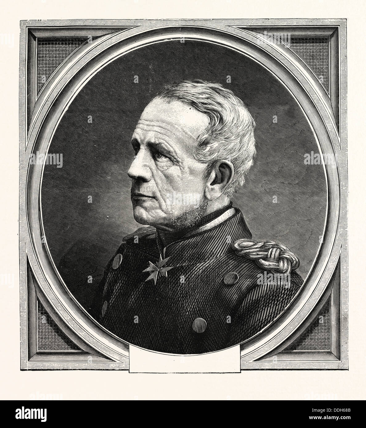 FRANCO-PRUSSIAN WAR: THE FELD-MARECHAL COUNT VON MOLTKE, head of the General Staff of the Prussian Army Stock Photo