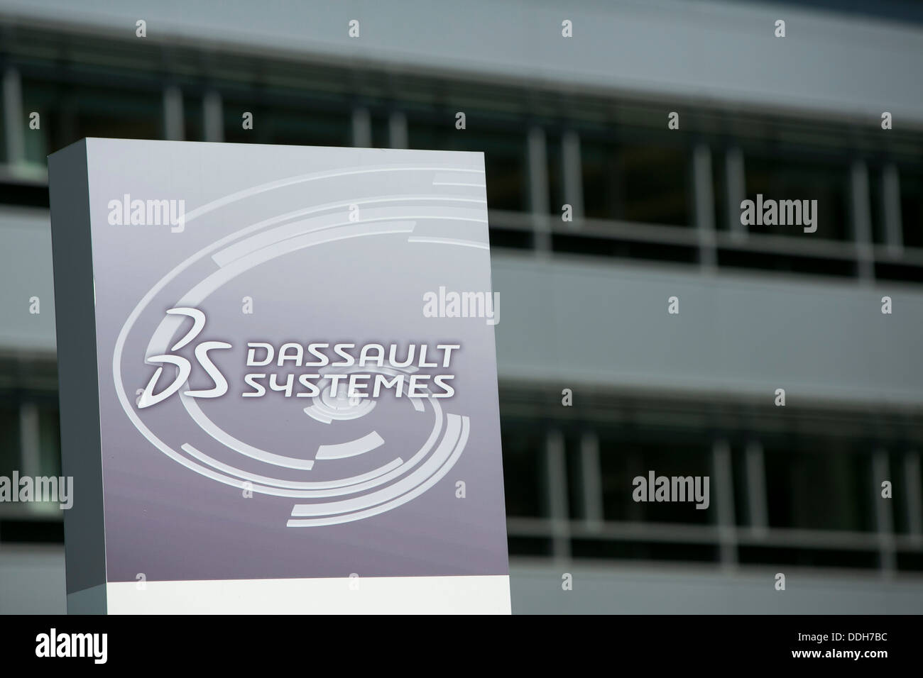 An office building occupied by defense contractor Dassault Systemes.  Stock Photo