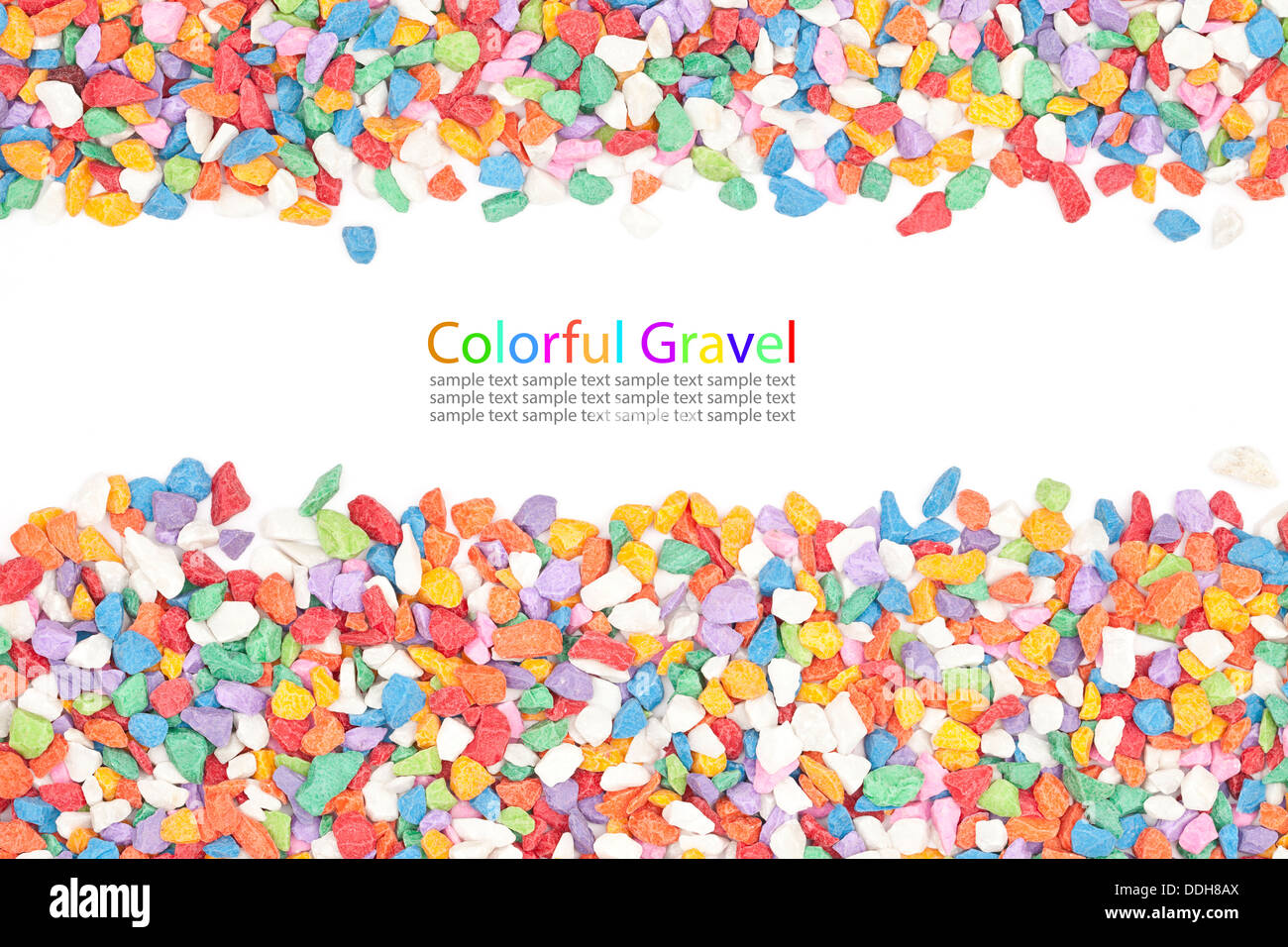 colorful gravel on white background Stock Photo - Alamy