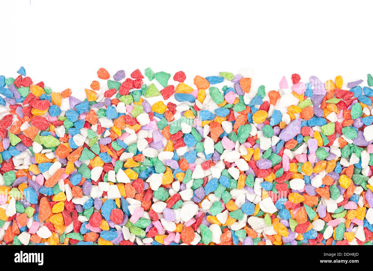 colorful gravel on white background Stock Photo - Alamy