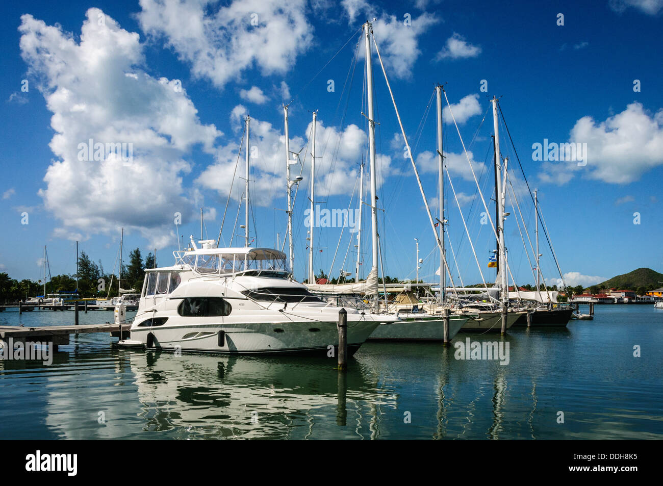 Jolly Harbor Marina, Antigua Stock Photo - Alamy