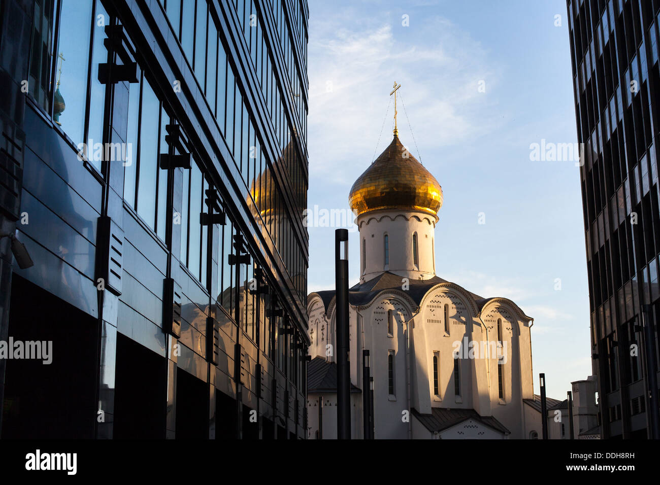 Temple of St. Nicholas in Moscow Stock Photo