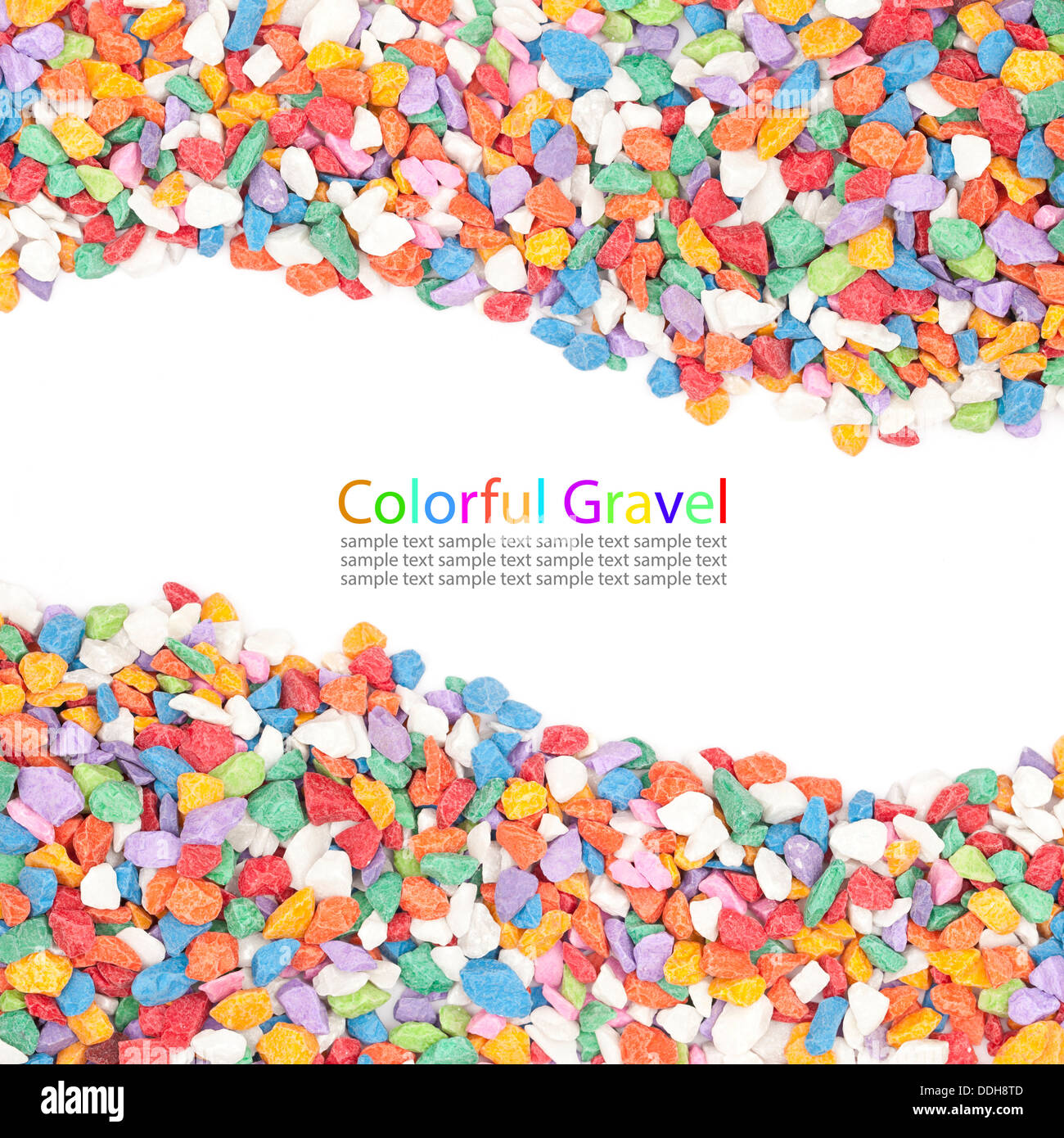 colorful gravel on white background Stock Photo - Alamy